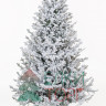 Искусственная елка Имперская заснеженная 210 см., литая хвоя+пвх, ЕлкиТорг (145210)