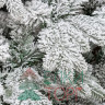 Искусственная елка Аляска заснеженная 240 см., литая хвоя+пвх, ЕлкиТорг (146240)