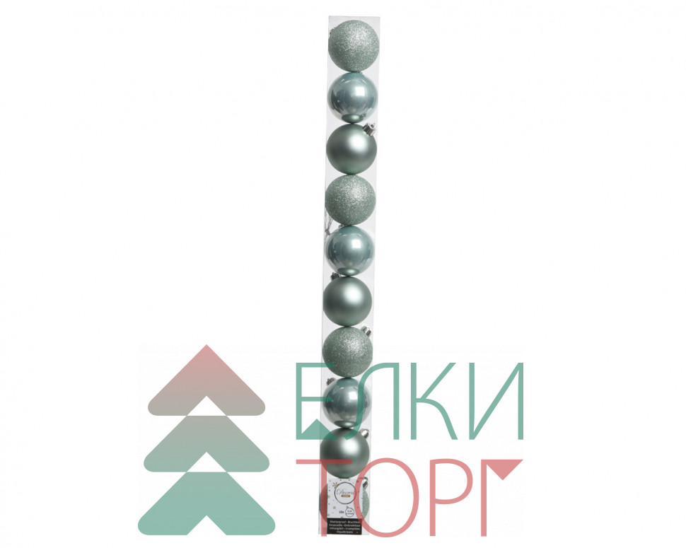 Набор пластиковых шаров  Сказка 60 мм, стальной, 10 шт, Kaemingk (020203)  