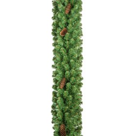Гирлянда хвойная Снежная Королева с шишками, длина 2,7 м., диаметр 30 см.ЕлкиТорг  (23001)