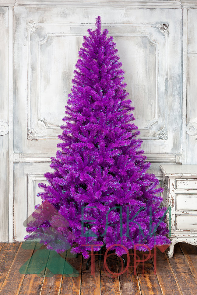 Искусственная елка Искристая 210 см., фиолетовая, мягкая хвоя, ЕлкиТорг (154210)