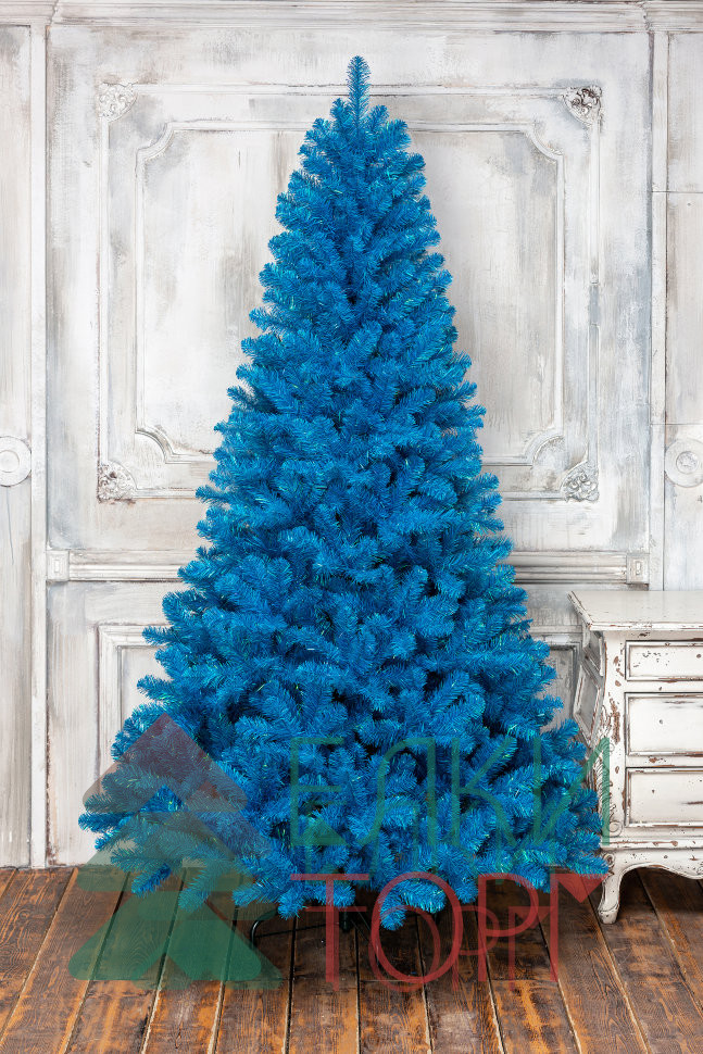 Искусственная елка Искристая 240 см., голубая, мягкая хвоя, ЕлкиТорг (150240)
